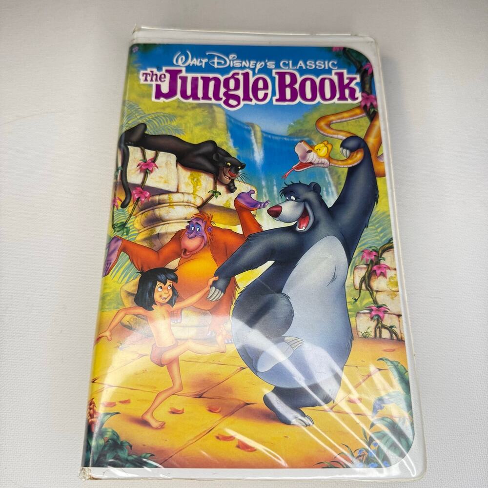 Walt Disney The Jungle Book VHS Black Diamond Classics Clamshell Vintage